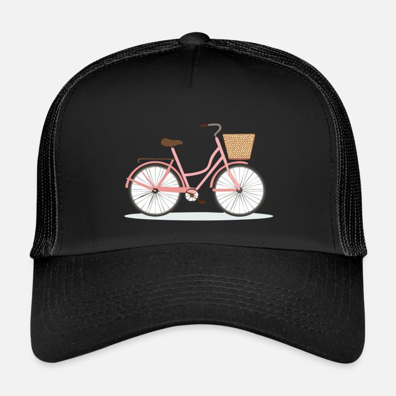 Vélo rose avec panier Casquette trucker enfant