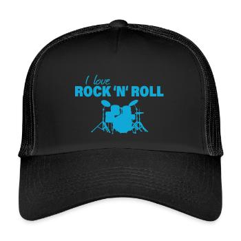 Rock and Roll - Kids’ Trucker Cap - black/black - Front