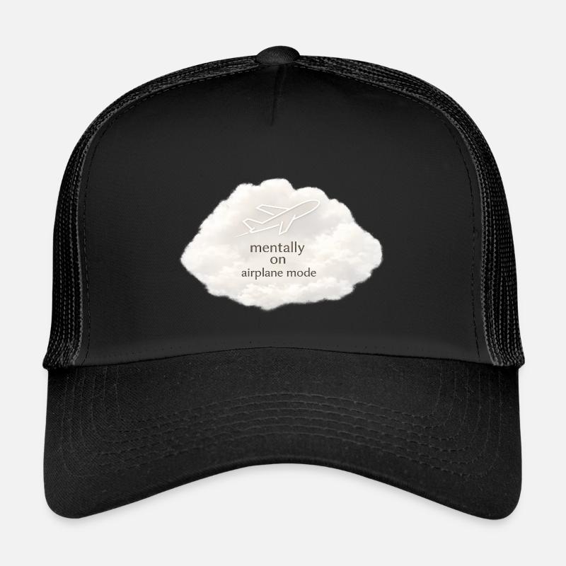 Mentaler Flugzeugmodus - Kinder Trucker-Cap - Schwarz/Schwarz