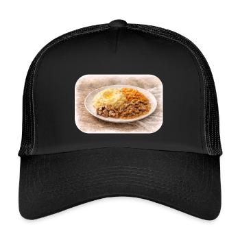 Herzhafte Teller-Idylle  - Kinder Trucker-Cap - Schwarz/Schwarz - Vorne
