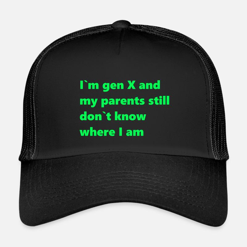 GenX - Kinder Trucker-Cap - Schwarz/Schwarz