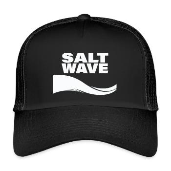 SALT WAVE - Kinder Trucker-Cap - Schwarz/Schwarz - Vorne