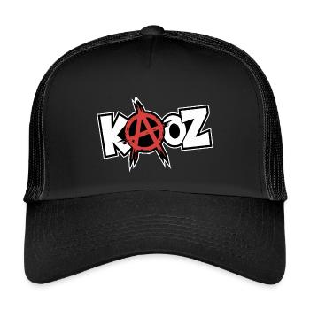 Kool KAOZ Anarchy Graffiti - Kids’ Trucker Cap - black/black - Front