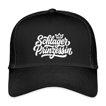 Schlager Prinzessin - Kinder Trucker-Cap - Schwarz/Schwarz - Vorne