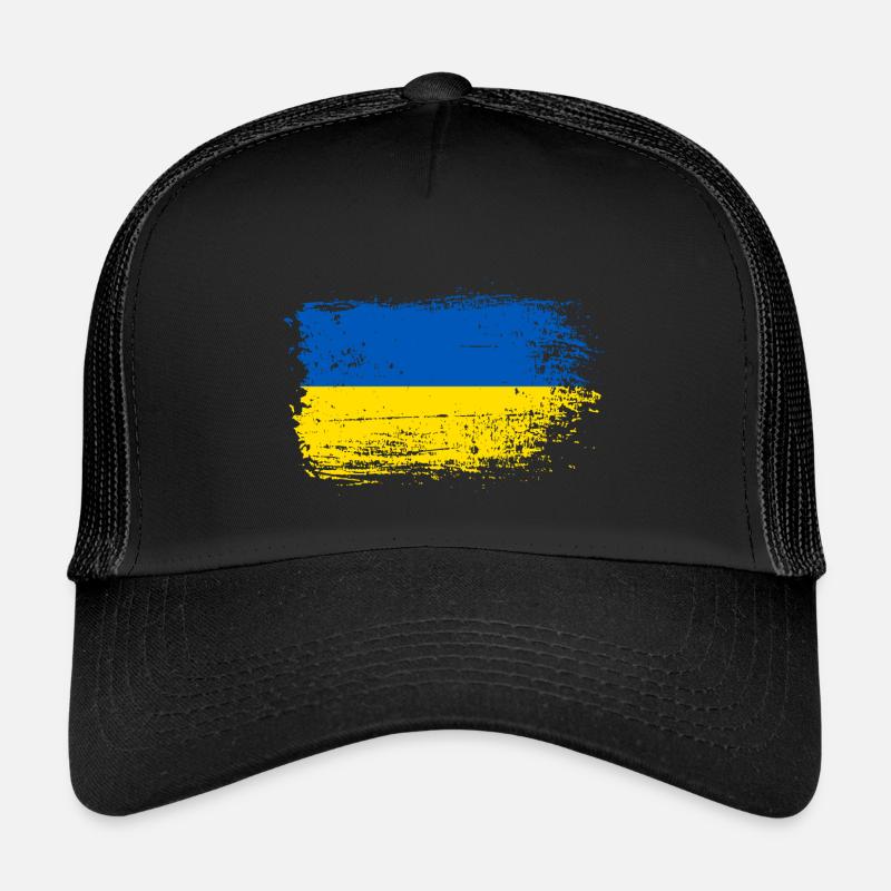 Drapeau Coup de pinceau Ukraine Casquette trucker enfant