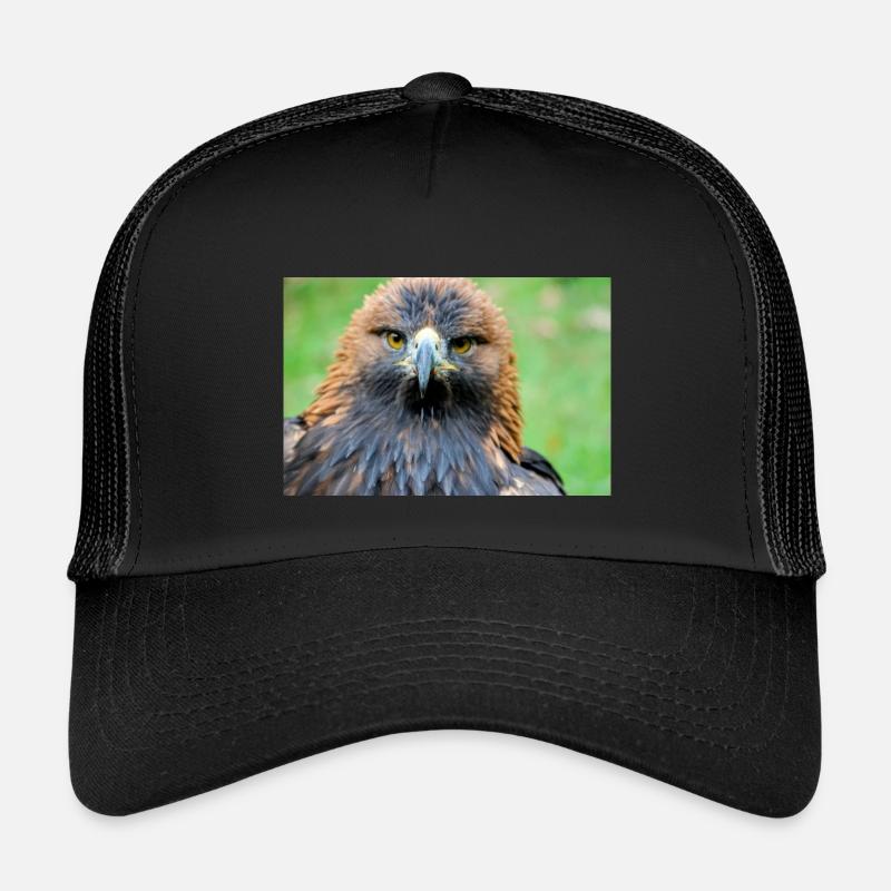 Adlerblick im Morgenlicht - Kinder Trucker-Cap - Schwarz/Schwarz