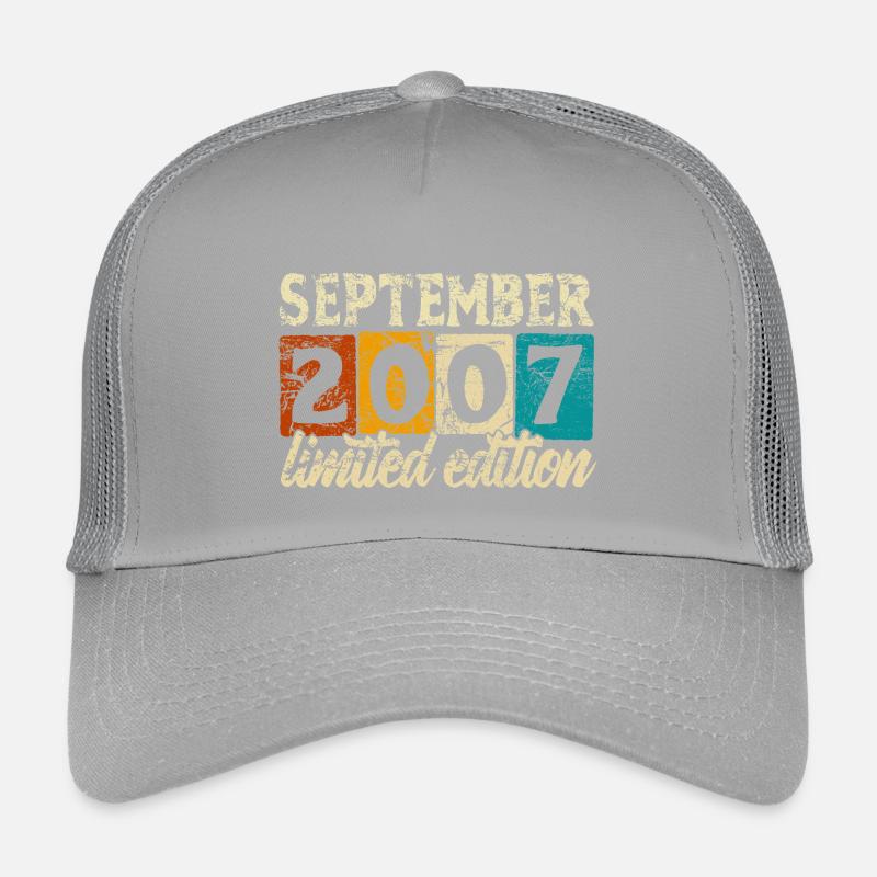 Limited Edition September 2007 Geburtstag Geschenk Kinder Trucker-Cap