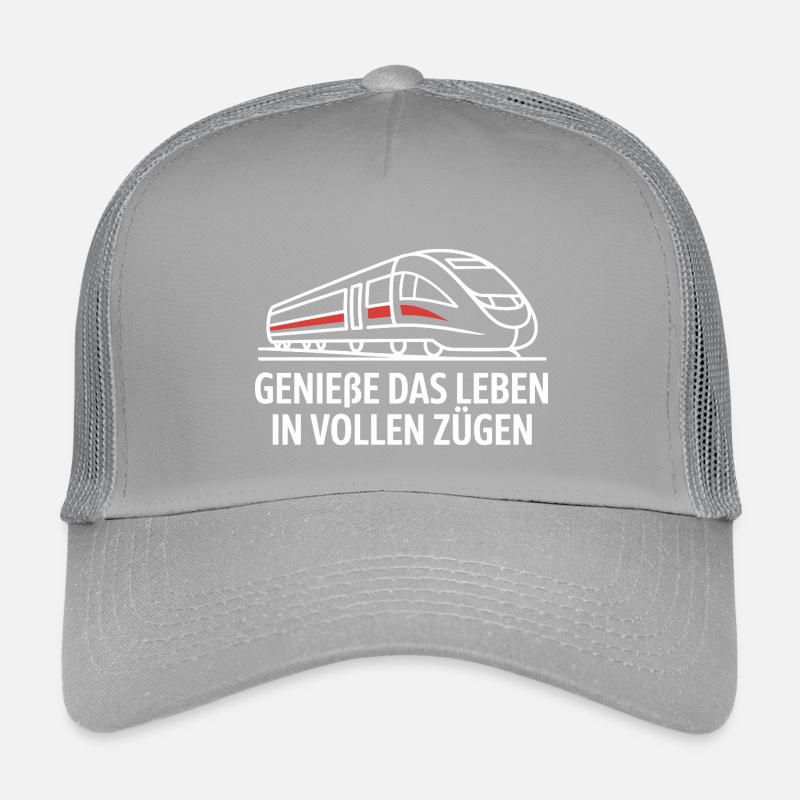 Bahn Genieße Das Leben In Vollen Zügen Eisenbahn Kinder Trucker-Cap
