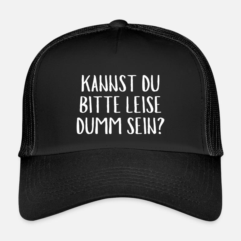 KANNST DU Bitte Leise Dumm Sein?Funny Quche Konter - Kinder Trucker-Cap - Schwarz/Schwarz