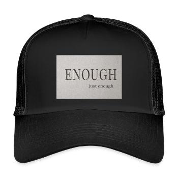 Genug – gerade genug - Kinder Trucker-Cap - Schwarz/Schwarz - Vorne