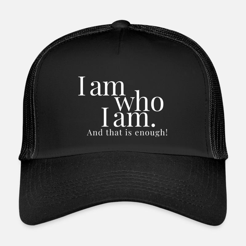 I am who I am. And that is enough. Bashar! - Kids’ Trucker Cap - black/black