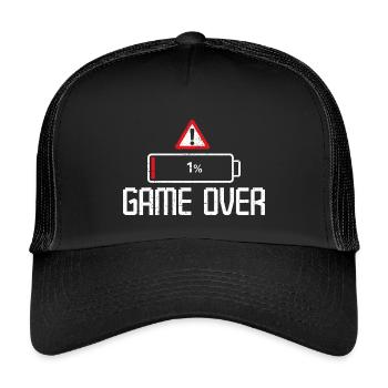 Gaming Gamer Videospiele Controller Zocken Zocker - Kinder Trucker-Cap - Schwarz/Schwarz - Vorne
