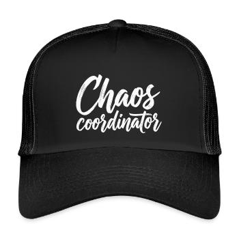 Chaos Coordinator Shirt – Funny Saying - Kids’ Trucker Cap - black/black - Front