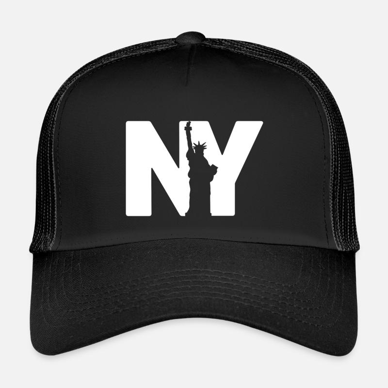 New York Statue - Kinder Trucker-Cap - Schwarz/Schwarz