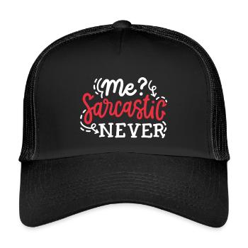 sarkastisch lustig Sarkasmus - Kinder Trucker-Cap - Schwarz/Schwarz - Vorne