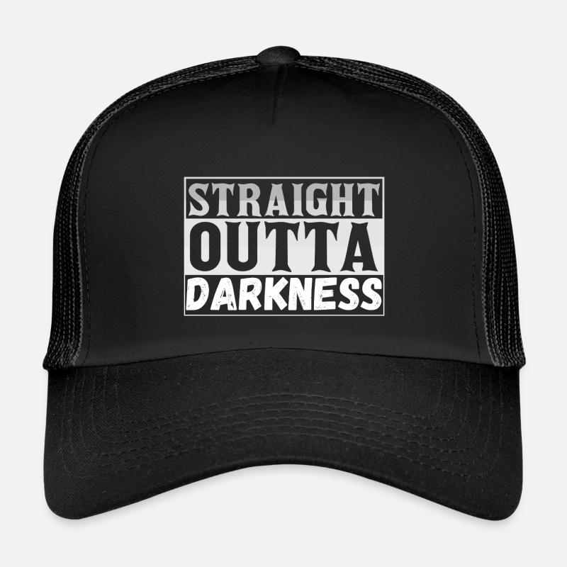 Straight Outta Darkness Design - Kinder Trucker-Cap - Schwarz/Schwarz