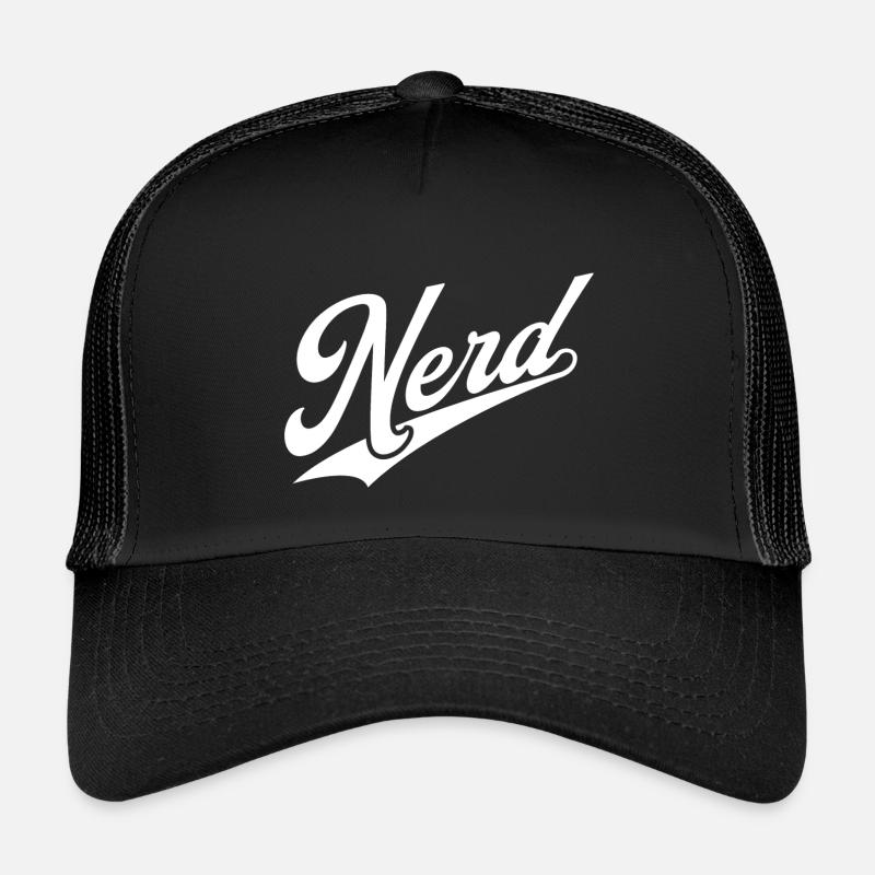 NERDY forever - NERD retro white - Kids’ Trucker Cap - black/black