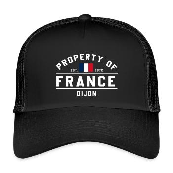 Französische Flagge Grafik Dijon Logo - Kinder Trucker-Cap - Schwarz/Schwarz - Vorne