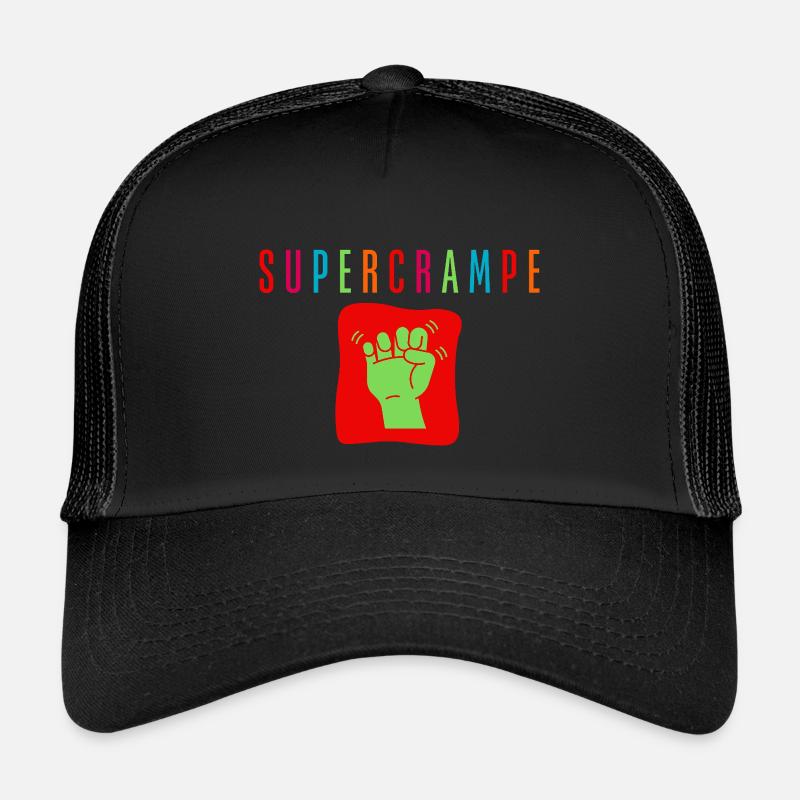 Poing vert sur fond rouge multicolore Casquette trucker enfant