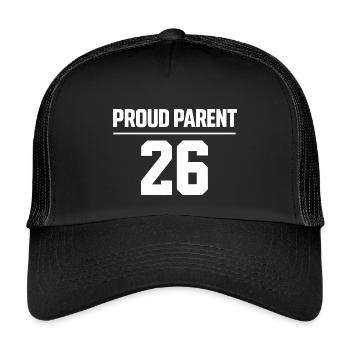 Proud Parent 2026 Parents Pride - Kids’ Trucker Cap - black/black - Front
