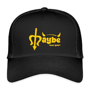 Peut-être l’année prochaine - Casquette trucker enfant - noir/noir - Devant
