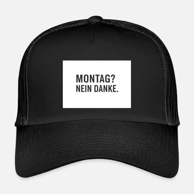Montag? Nein Danke. - Kinder Trucker-Cap - Schwarz/Schwarz