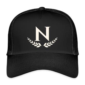 N - Kinder Trucker-Cap - Schwarz/Schwarz - Vorne