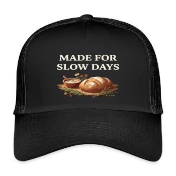 Slow Days Bread Herb Trost Cottagecore Farm - Kinder Trucker-Cap - Schwarz/Schwarz - Vorne