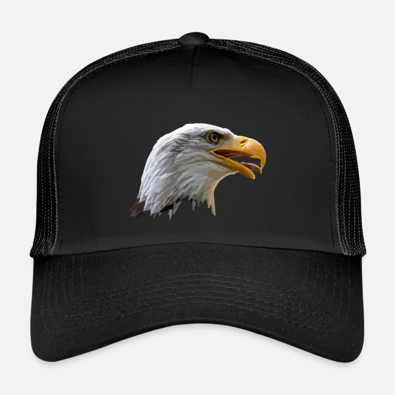 bald eagle - Kids’ Trucker Cap - black/black