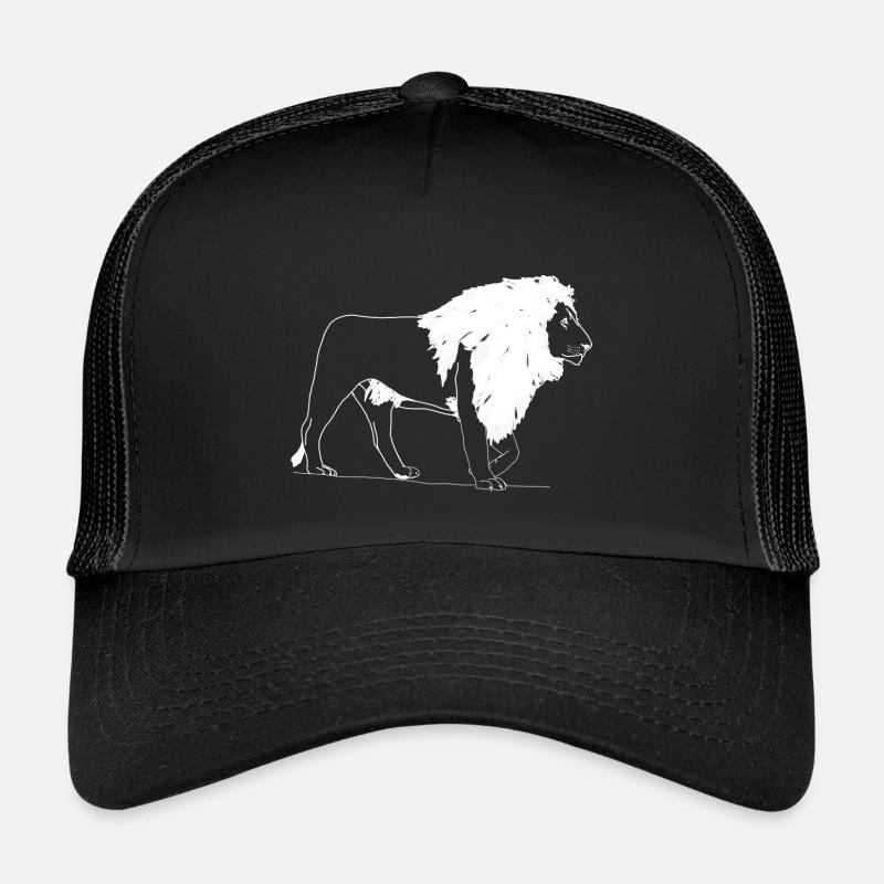 Löwe - Kinder Trucker-Cap - Schwarz/Schwarz