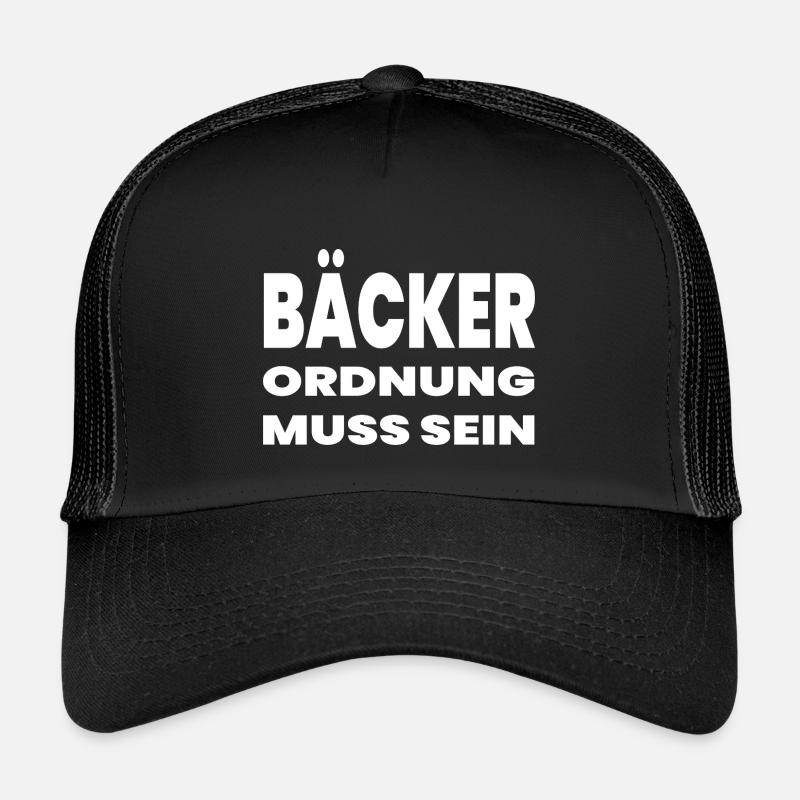 Bäcker - Kinder Trucker-Cap - Schwarz/Schwarz