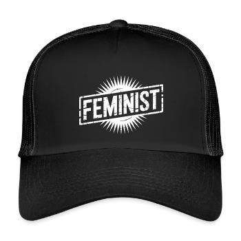 Feminist - Feminism Logo T-Shirt - Kids’ Trucker Cap - black/black - Front