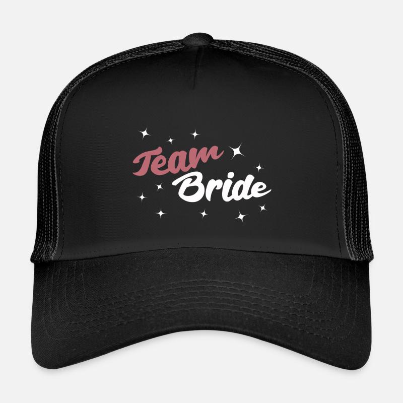 Team Bride - Kinder Trucker-Cap - Schwarz/Schwarz