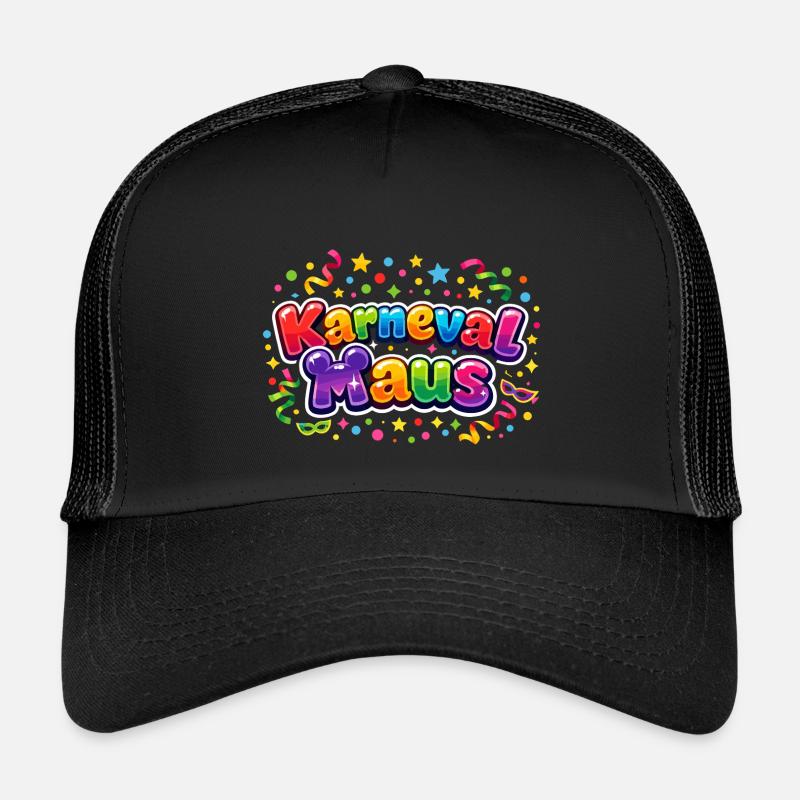 Karnevalsmaus Köln Kölner Alaaf Geschenk Lustig - Kinder Trucker-Cap - Schwarz/Schwarz