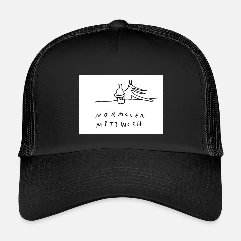 normaler_Mittwoch - Kids’ Trucker Cap - black/black