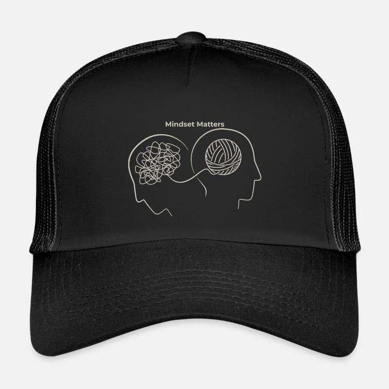 Mindset Matters: Gedankenknoten - Kinder Trucker-Cap - Schwarz/Schwarz