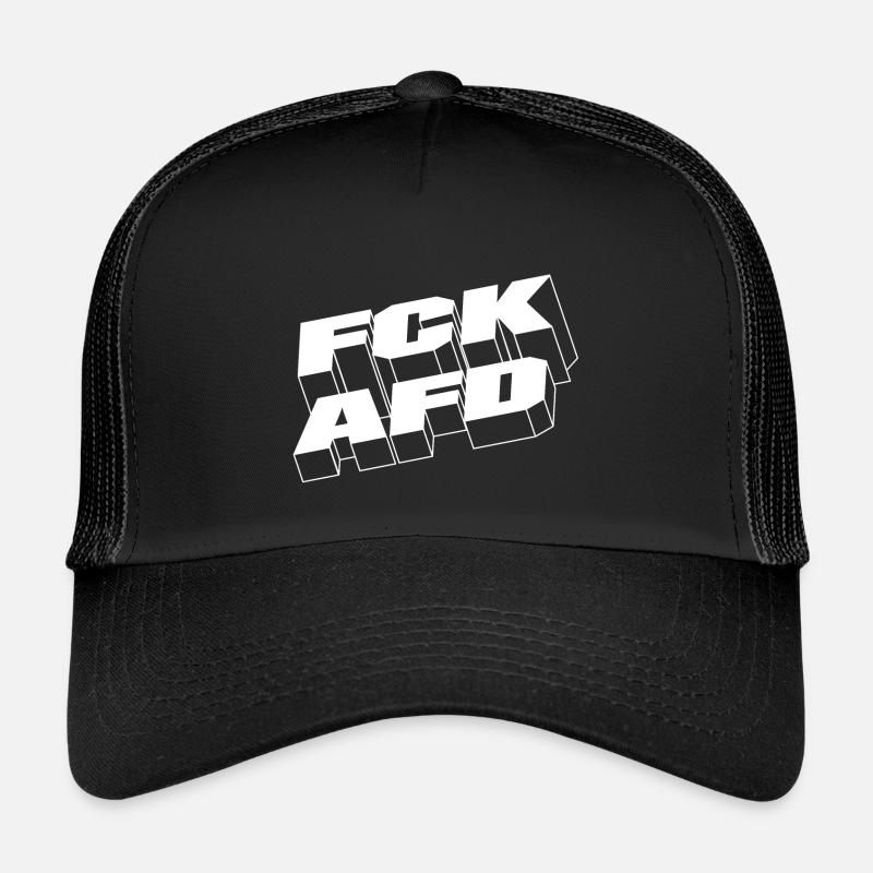FCKAFD - Kinder Trucker-Cap - Schwarz/Schwarz