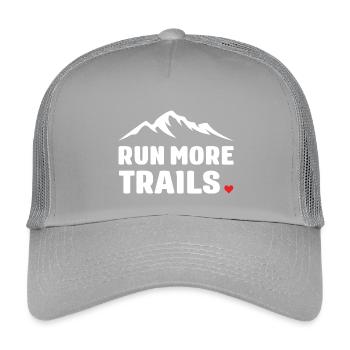 Lauf mehr Trails - Kinder Trucker-Cap - Hellgrau - Vorne