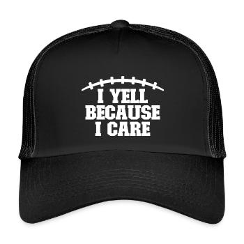 Ich schreie, weil es mir wichtig ist, Fußball-Elte - Kinder Trucker-Cap - Schwarz/Schwarz - Vorne
