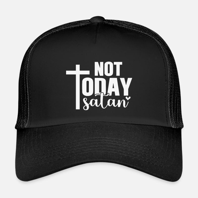 Not Today Satan - Kids’ Trucker Cap - black/black
