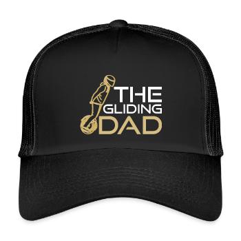 The Gliding Dad – Cool Electric Unicycle Design - Kids’ Trucker Cap - black/black - Front