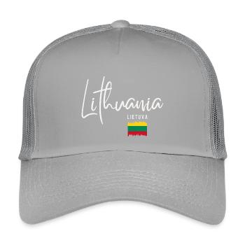 Lithuanian roots, flag of Lithuania - Kids’ Trucker Cap - light grey - Front