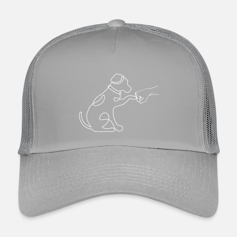 Main pointe chien silhouette minimaliste Casquette trucker enfant