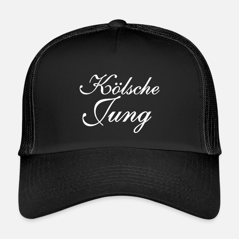 Kölsche Jung - Kinder Trucker-Cap - Schwarz/Schwarz