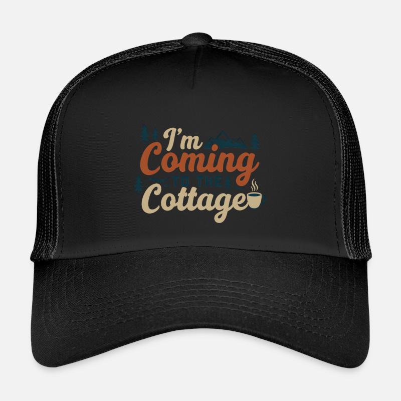Ich komme zur Hütte - Kinder Trucker-Cap - Schwarz/Schwarz