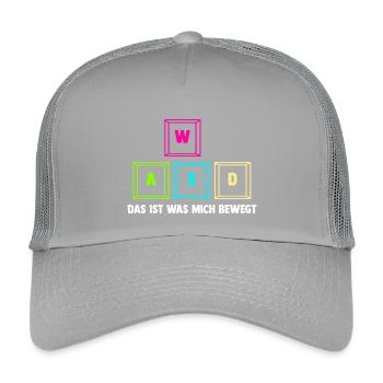 Zocken Computerspieler Zocker Gaming Gamer - Kinder Trucker-Cap - Hellgrau - Vorne