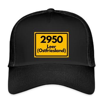 ANCIEN CODE POSTAL RÉTRO 2950 LEER EAST FRISIA - Casquette trucker enfant - noir/noir - Devant