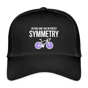 Künstlerischer Zyklus Perfekter Symmetrie-Profi - Kinder Trucker-Cap - Schwarz/Schwarz - Vorne