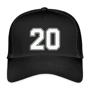 20- - Kids’ Trucker Cap - black/black - Front