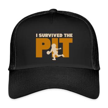 I Survived the Pit - Kids’ Trucker Cap - black/black - Front